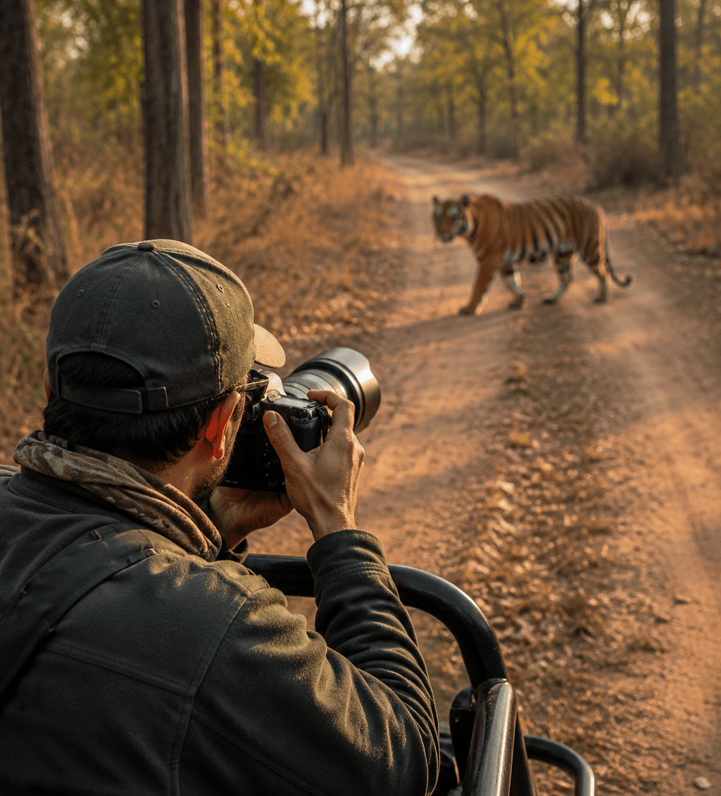 Jeep Safari tiger encounter